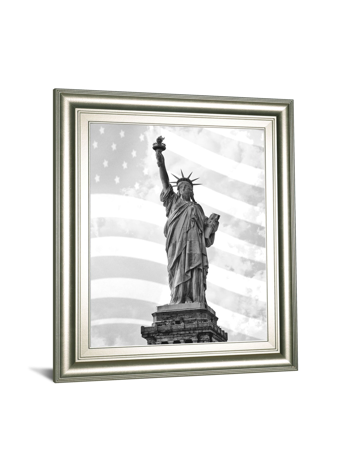Liberty Flag By Roffman, R. - Framed Print Wall Art - Gray
