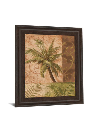 22x26 Tropical Breeze I By Vivian Flasch - Framed Print Wall Art - Light Brown
