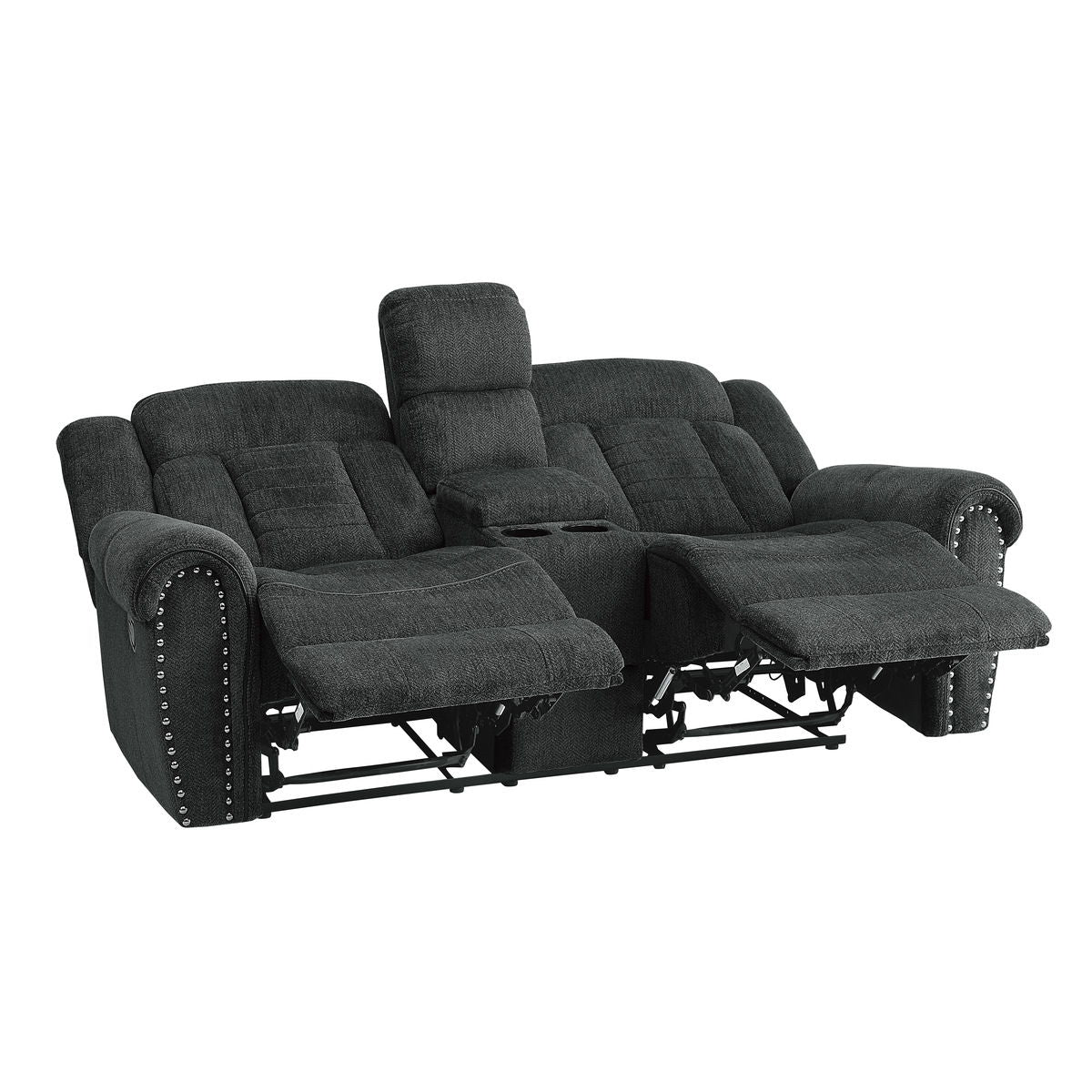 Nutmeg - Double Reclining Loveseat With Center Console