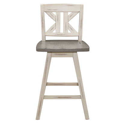 Amsonia - Swivel X-Back Pub Height Chair (Set of 2)