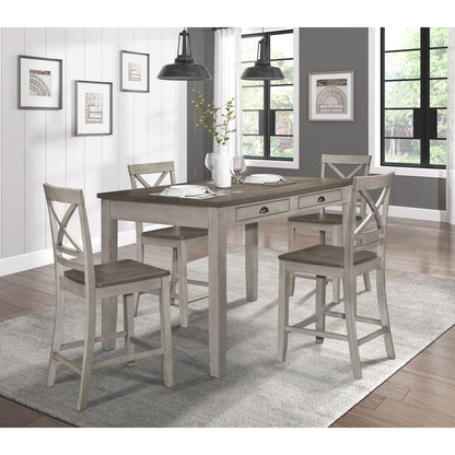 Brightleaf - Counter Height Table - Brown / Gray