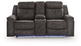 Brysonview - Double Reclining Loveseat With Console - Charcoal