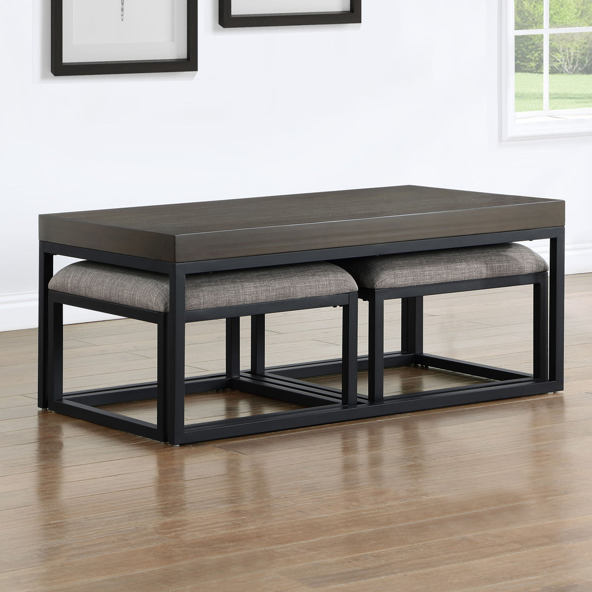 Yukon - Rectangle Nesting Table And Stool - Brown