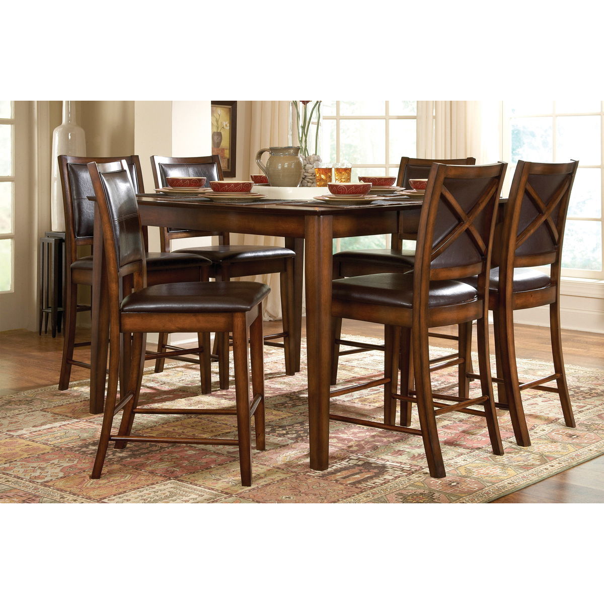 Verona - Counter Height Table - Brown