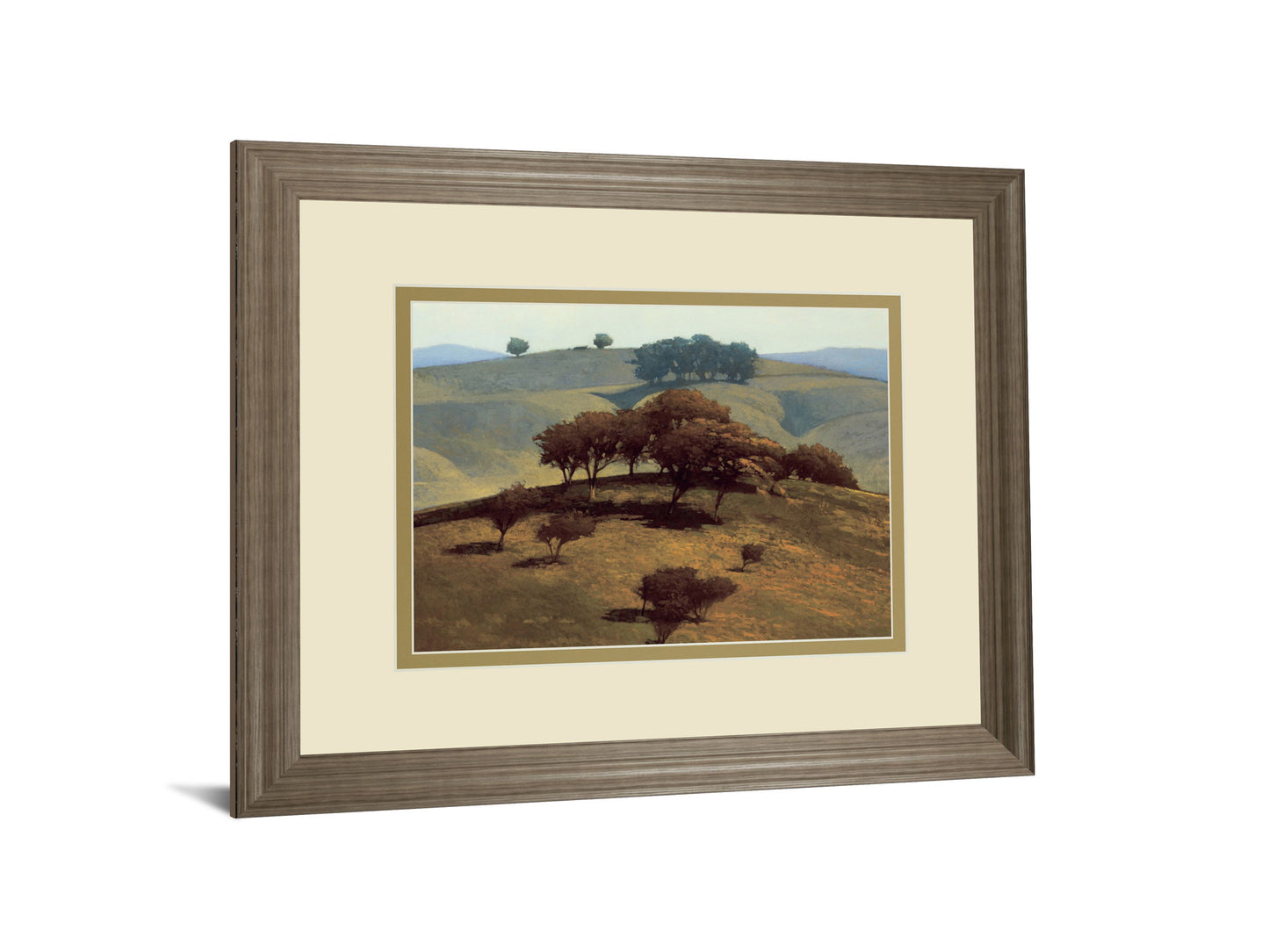 Hills Near Chico By N. Bohne - Framed Print Wall Art - Light Brown