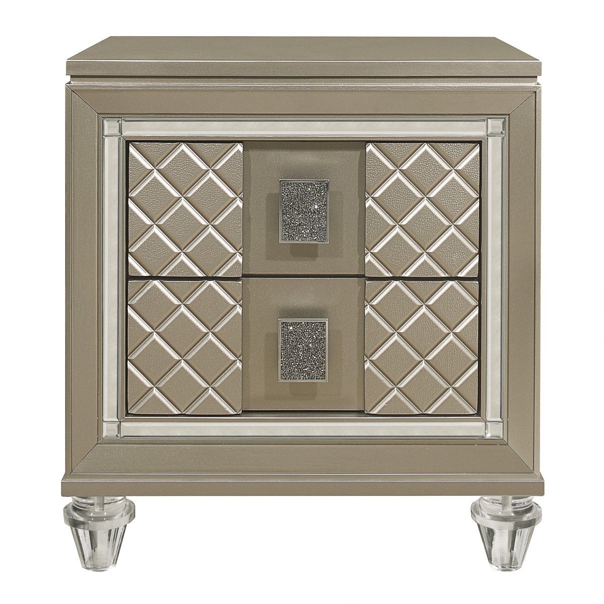 Loudon - Nightstand - Gold / Silver / Champagne