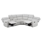 Thorne - 3 Piece Reclining Sectional With Left Console - Light Gray