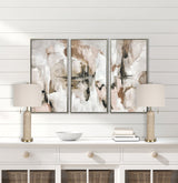 "Travertine Elegance" Travertine Table Lamp (Set of 2) - Travertine / Soft Gold