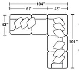 Galaxy - Sectional With Included Accent Pillows
