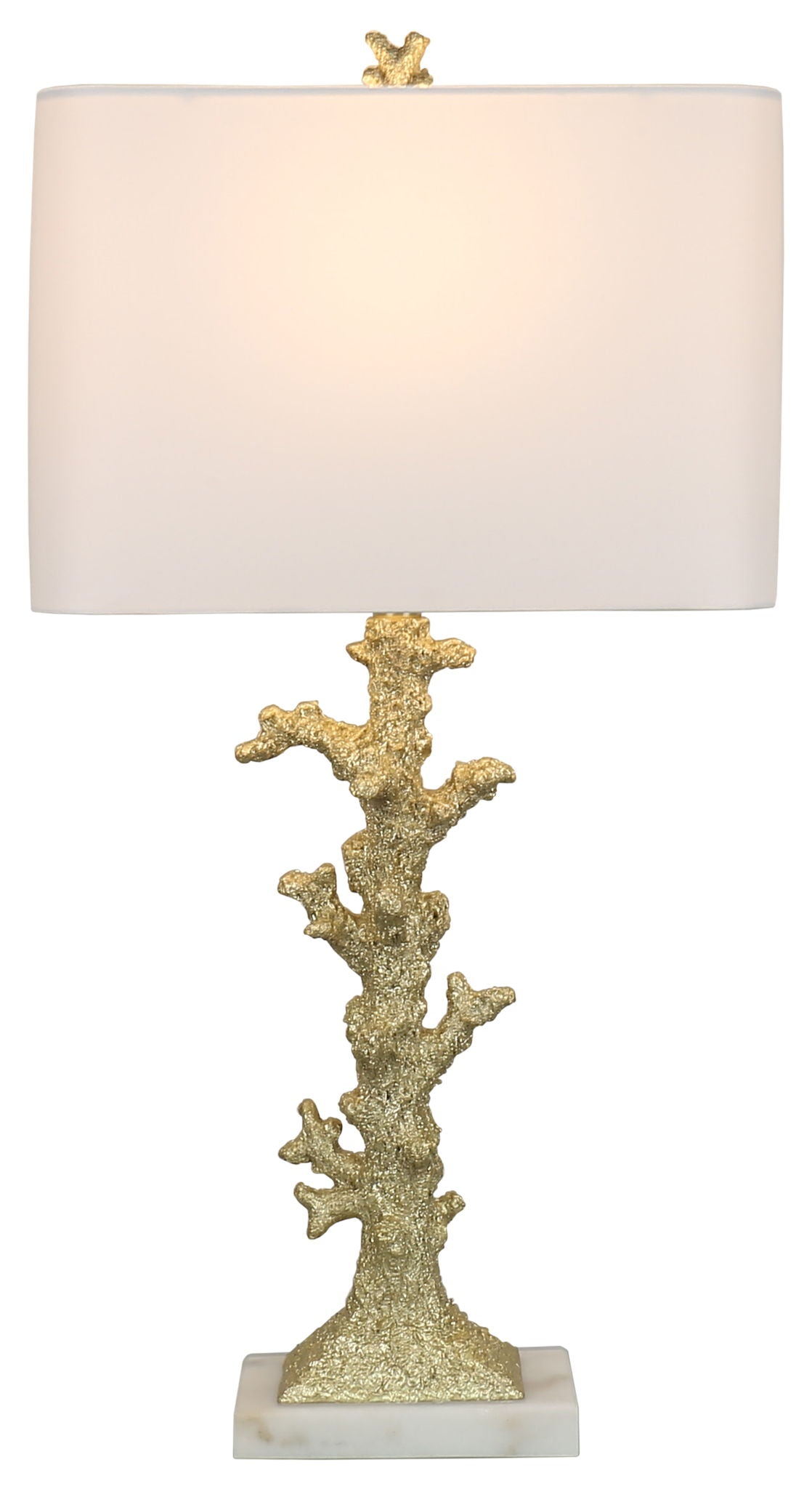 Gilded Reef - 30 X 15 - Resin Table Lamp (Set of 2) - White Marble