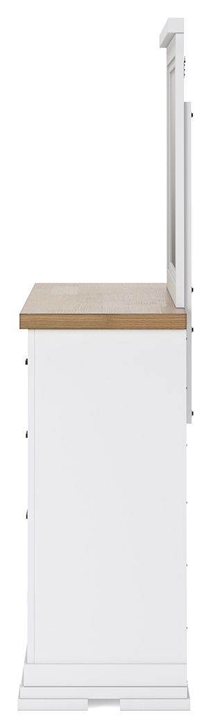 Ashbryn - Dresser And Mirror - White / Natural