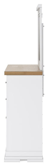 Ashbryn - Dresser And Mirror - White / Natural
