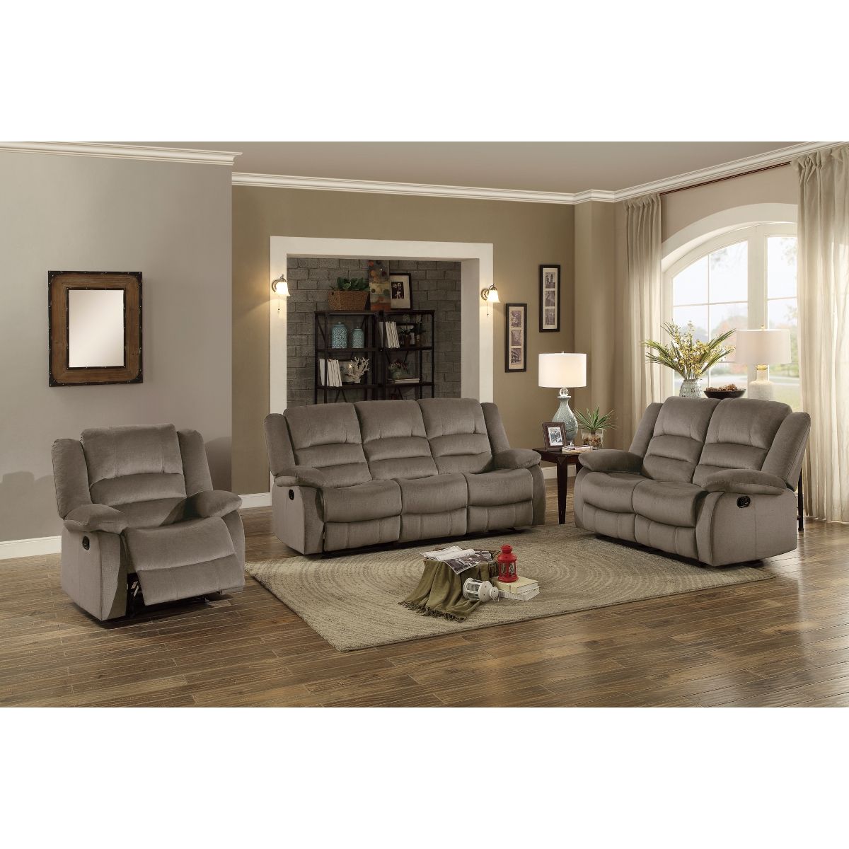 Jarita - Double Reclining Sofa - Chocolate