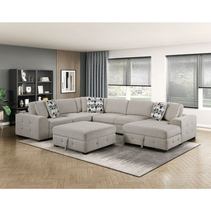 Raife - Storage Ottoman - Taupe