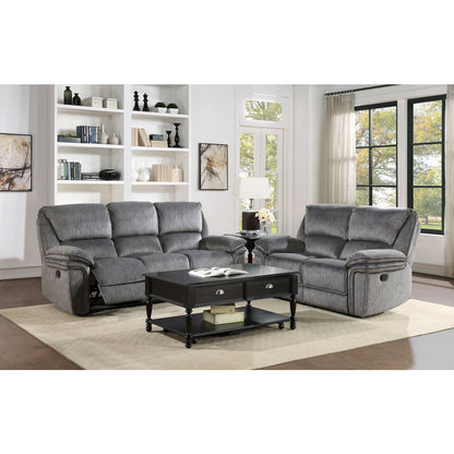 Muirfield - Double Reclining Sofa - Gray
