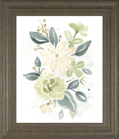 22x26 Spring Greens II By June Erica Vess - White