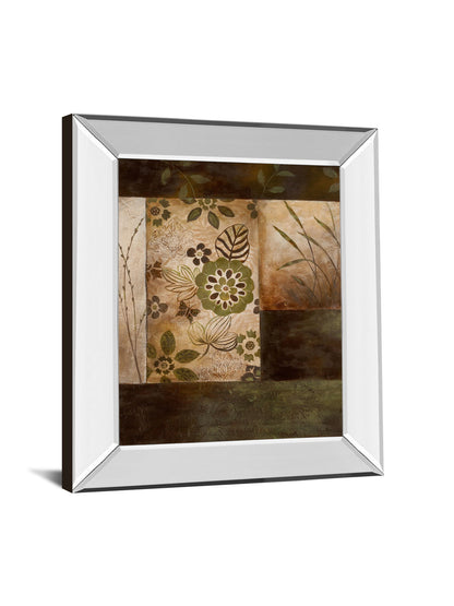 Evening Forest I By Nan - Mirror Framed Print Wall Art - Light Brown