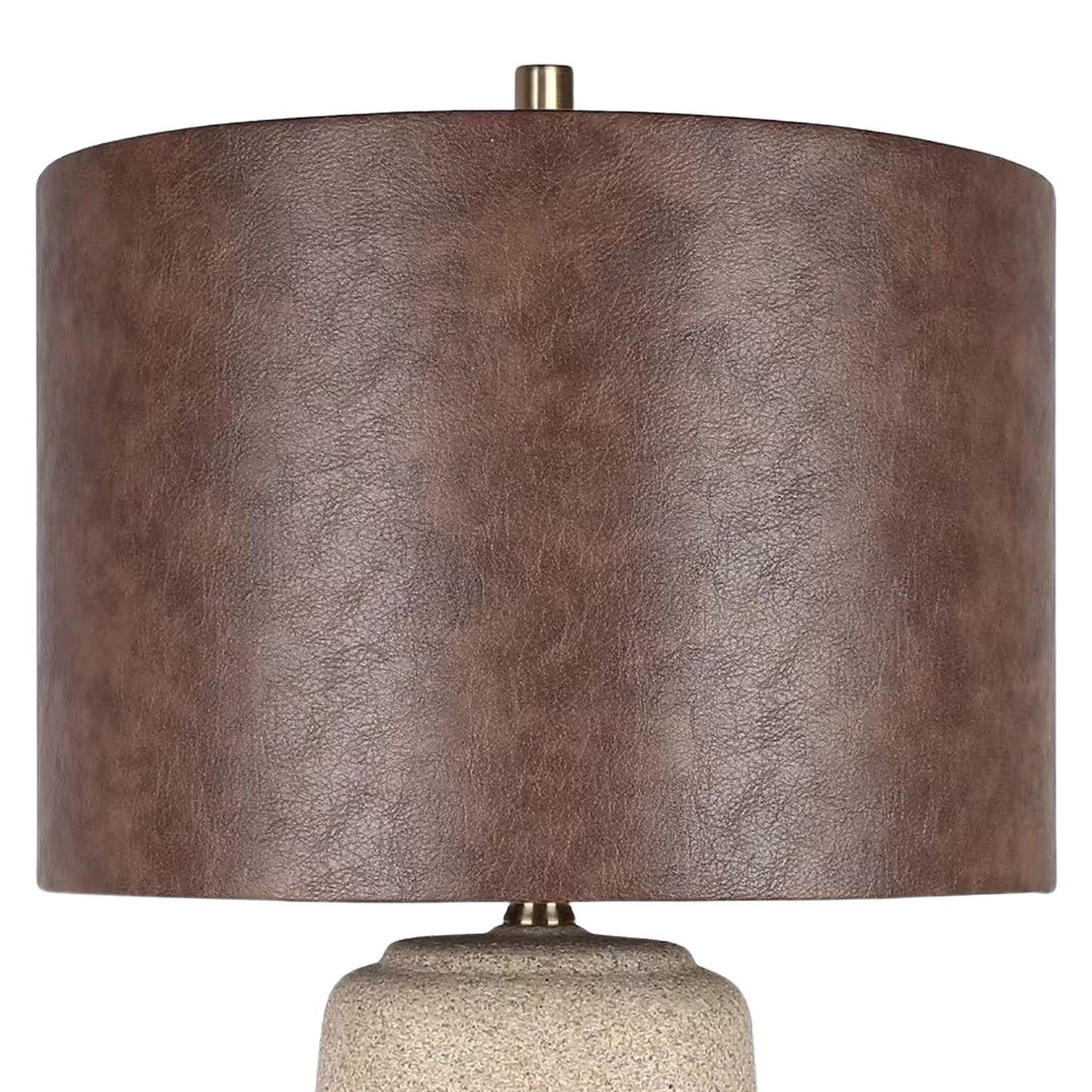 "Rustic Harmony" Ceramic Table Lamp (Set of 2) - Rock