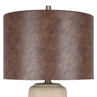 "Rustic Harmony" Ceramic Table Lamp (Set of 2) - Rock