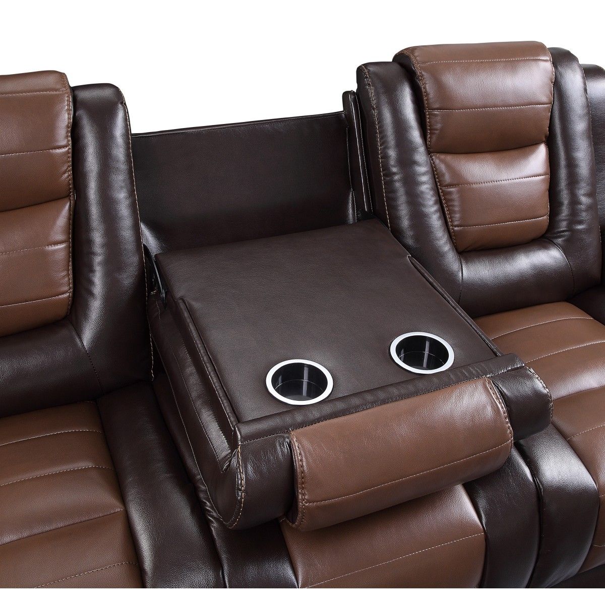 Briscoe - Double Reclining Sofa With Center Drop-Down Cup Holders
