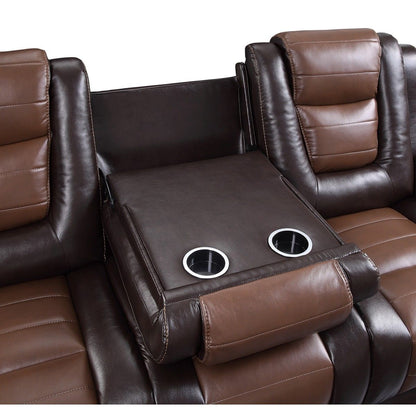 Briscoe - Double Reclining Sofa With Center Drop-Down Cup Holders