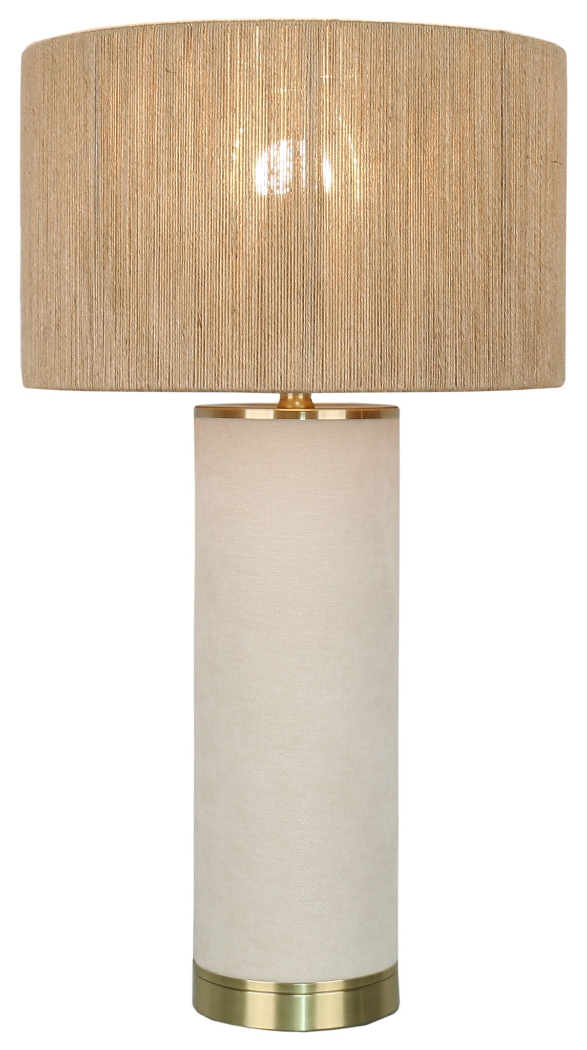Linen Haven - 31 X 17 - Textured Linen Table Lamp (Set of 2) - Ivory Textured Linen