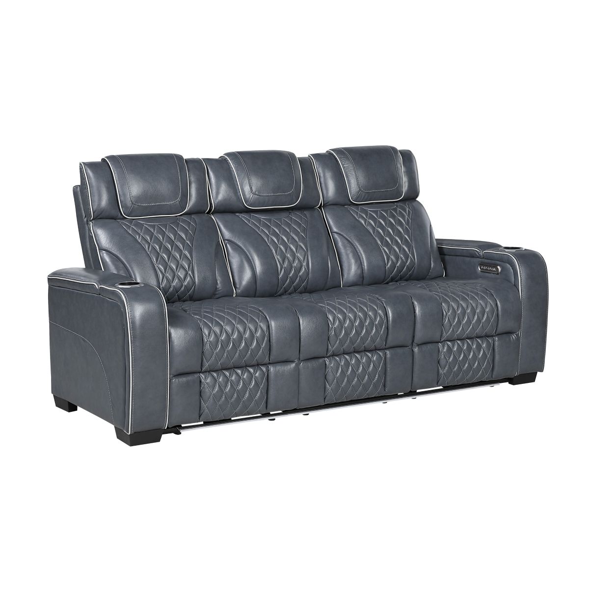 Apex - Power Double Reclining Sofa With Center Drop-Down Cup Holders, Power Headrests, Storage Arms With Cup Holders, Reading Lights, Wireless Charger, Air Massage And Heat, LED Lighting And Charging Ports