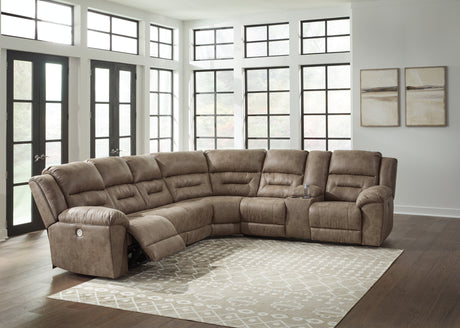 Furniture City - MS - Ashley Furniture - Ravenel Sectional - 3-Piece Power Reclining Sectional / Fossil - 83106S2