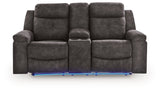 Brysonview - Double Reclining Loveseat With Console - Charcoal