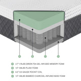 Findlay - Green Tea Gel Infused Memory Foam Hybrid Mattress