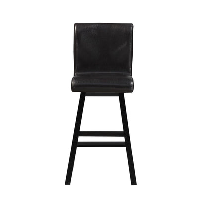 Hillshaw - Swivel Pub Height Chair (Set of 2) - Dark Brown