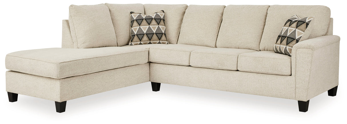 Furniture City - MS - Ashley Furniture - Abinger Sectional - RAF 2-Piece Sleeper Sectional with Chaise / Natural - 83904S3