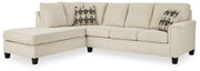 Furniture City - MS - Ashley Furniture - Abinger Sectional - RAF 2-Piece Sleeper Sectional with Chaise / Natural - 83904S3