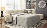 Furniture City - MS - Ashley Furniture - Abinger Sectional - LAF 2-Piece Sleeper Sectional with Chaise / Natural - 83904S4