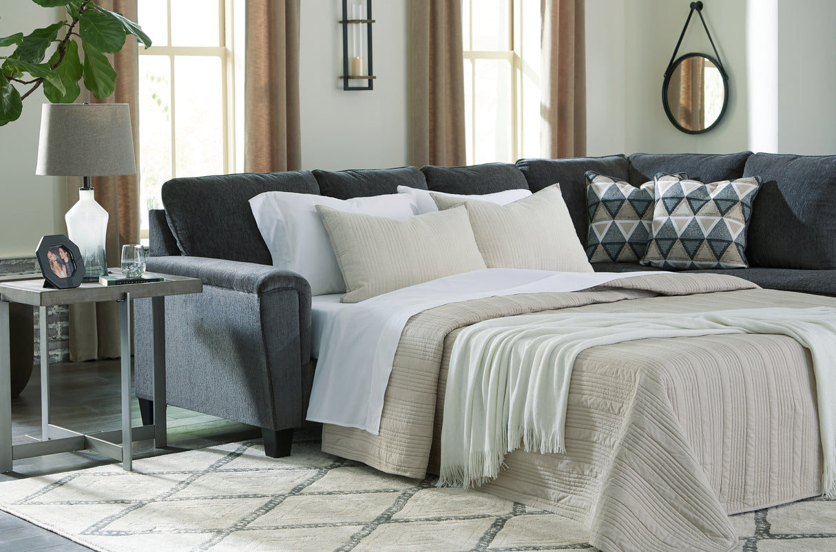 Furniture City - MS - Ashley Furniture - Abinger Sectional - LAF 2-Piece Sleeper Sectional with Chaise / Smoke - 83905S4