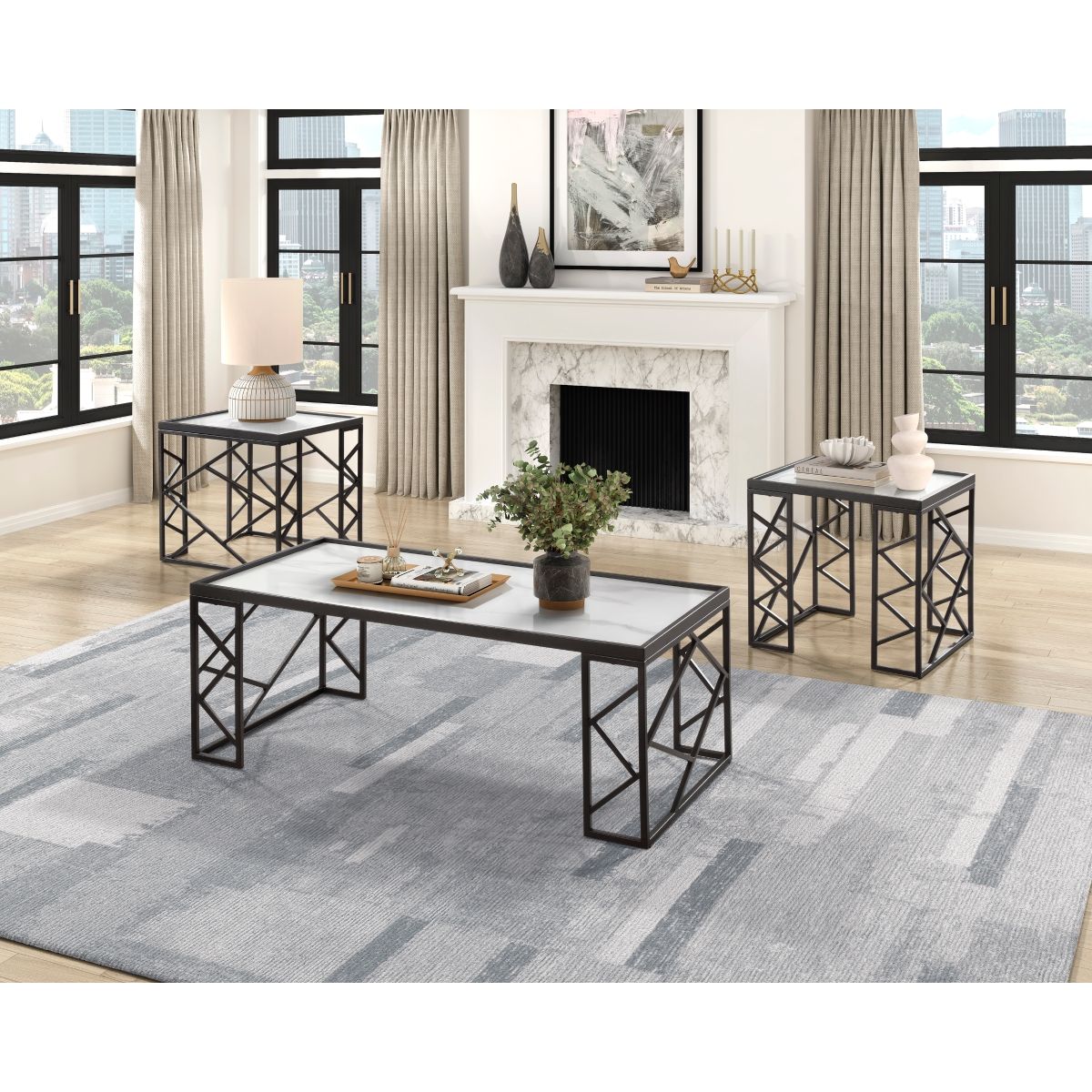 Astral - 3 Piece Pack Occasional Set - Black