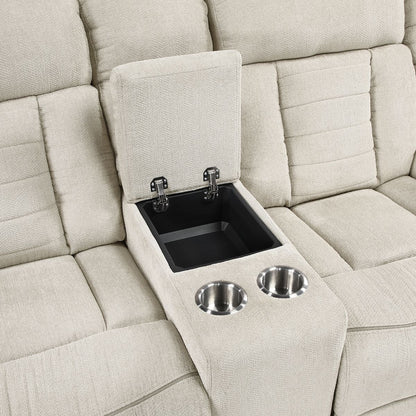 Nutmeg - Double Reclining Loveseat With Center Console