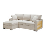 Pompano - Sectional With Chaise, Pull-Out Bed And Hidden Storage, Charging Ports