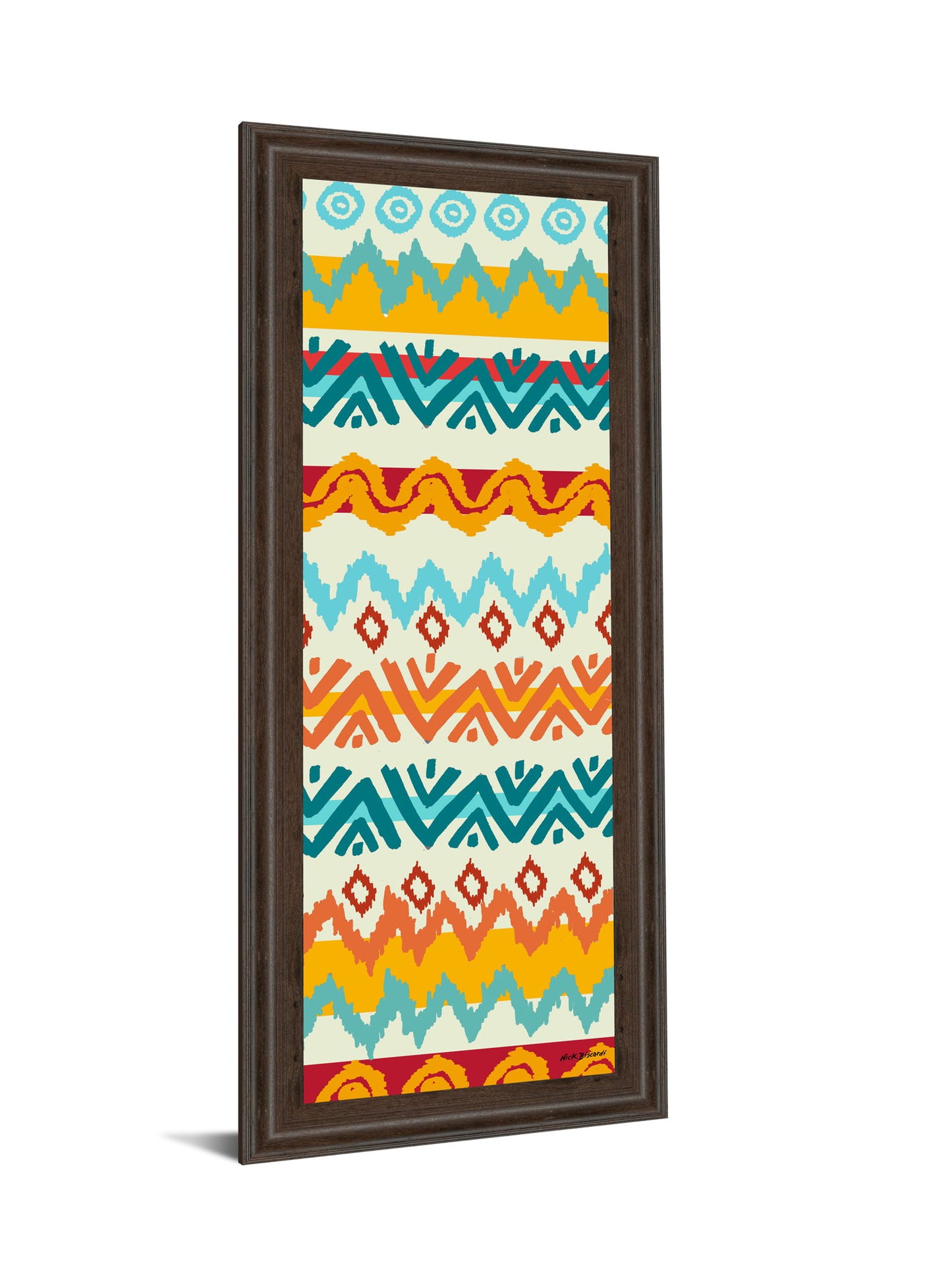 Navajo Mission Il By Nicholas Biscardi - Framed Print Wall Art - Orange