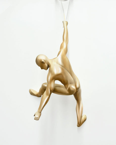 Radiant Climber Pose - 7" x 13" Sculpture - Gold