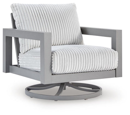 Hurley Park - 4 Pc. - Outdoor Sofa, 2 Lounge Chairs And Coffee Table - Gray