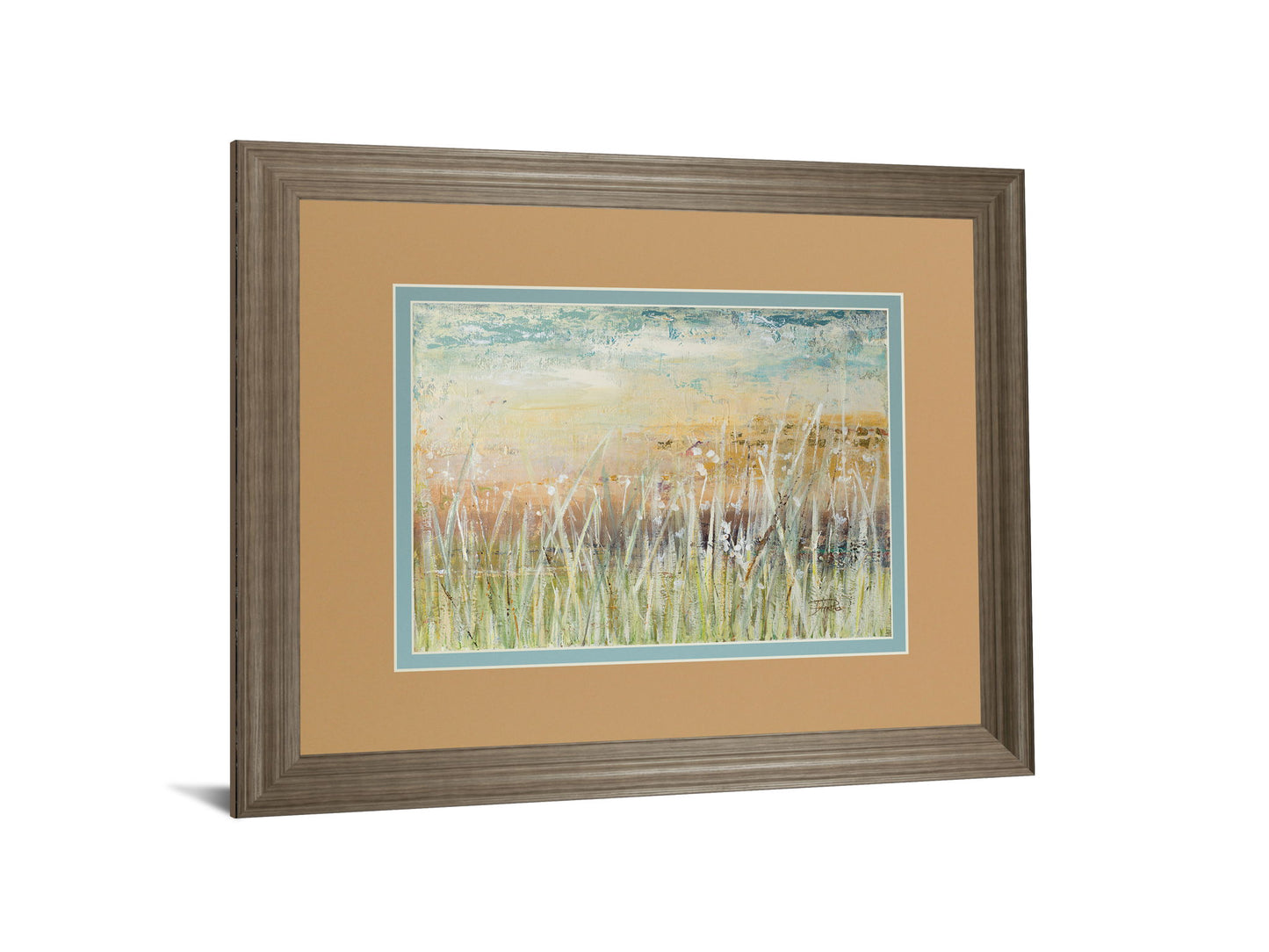 Muted Grass By Patricia Pinto - Framed Print Wall Art - Light Brown