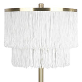 "Tassel Elegance II" Metal Table Lamp (Set of 2) - Soft Gold / White