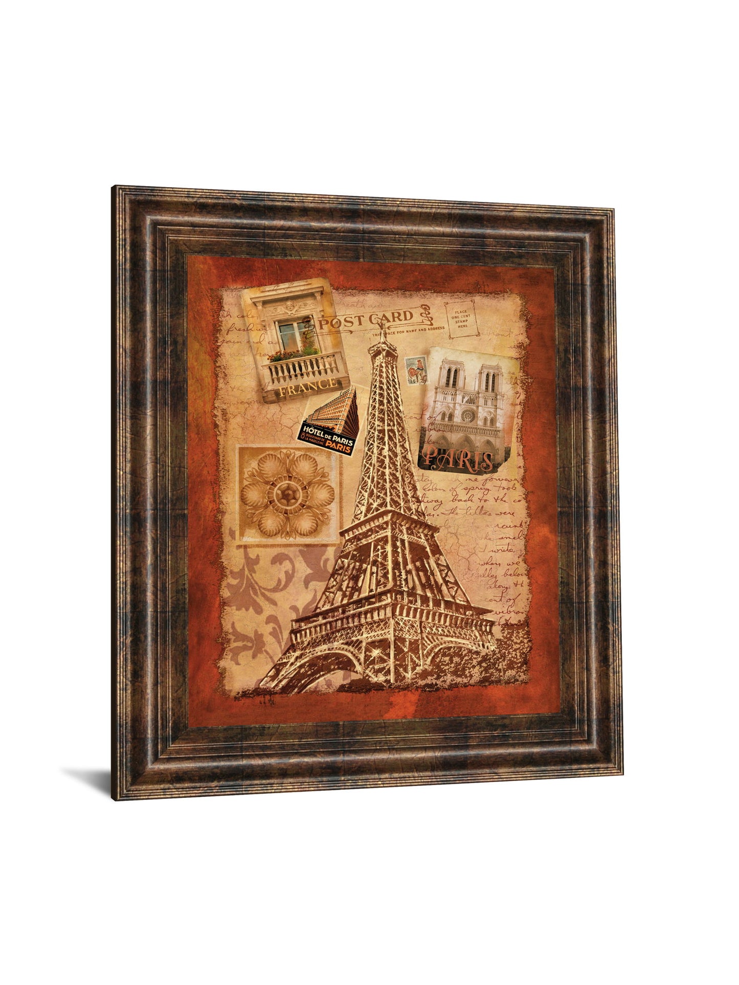 Memories Of Paris By Conrad Knutsen - Framed Print Wall Art - Light Brown