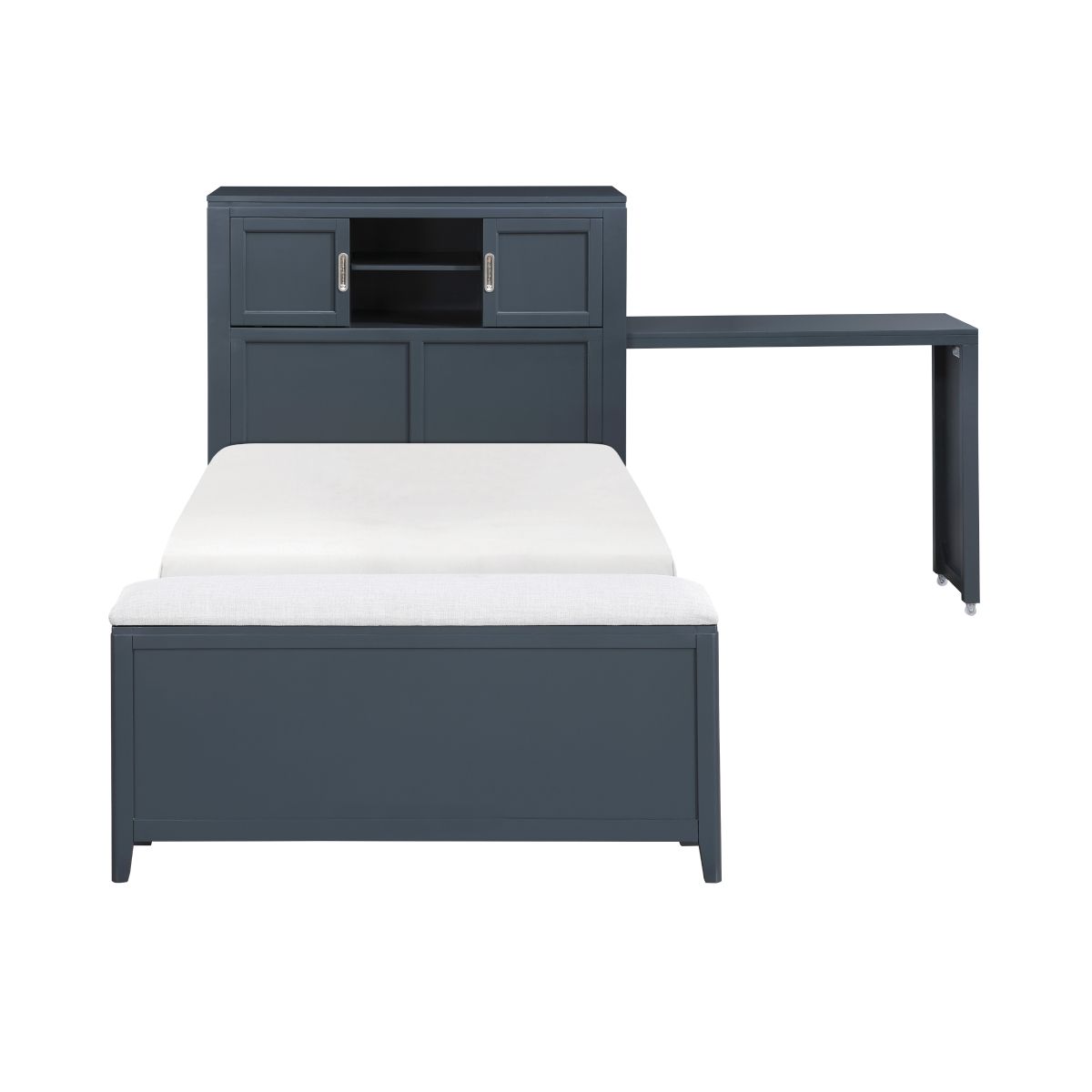 Sloane - Bookcase Bed With Hidden Desk, Stool And Storage Bench