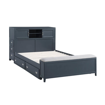 Sloane - Bookcase Bed With Hidden Desk, Stool And Storage Bench