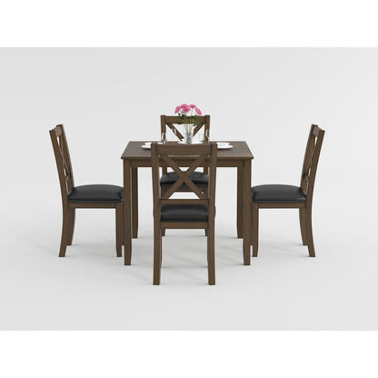 Hazel - 5 Piece Dinette Set - Dark Brown