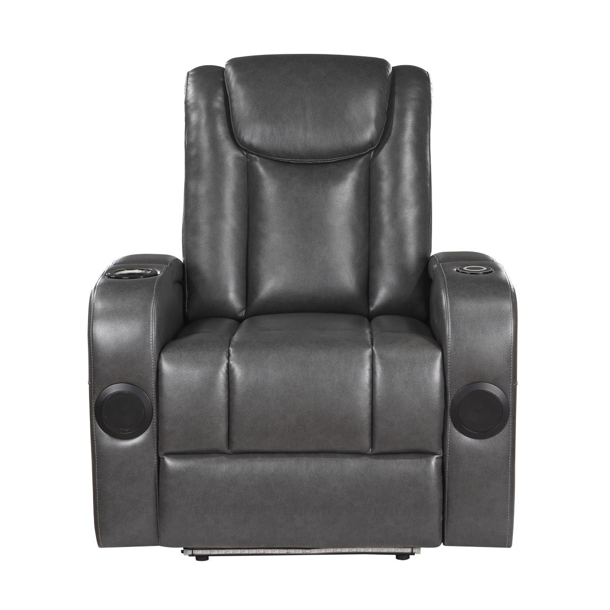Turbo - Power Reclining Chair With Wireless Charger - Gray