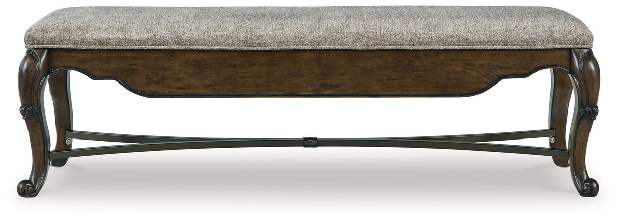Maylee - Upholstered Storage Bench - Dark Brown
