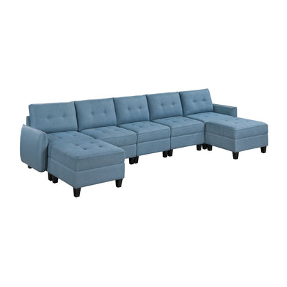 Garren - Sectional With Storage And Ottoman